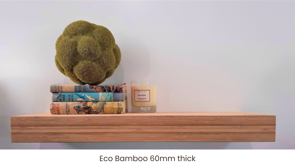 Floating Shelves - Eco Bamboo 60mm thick